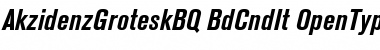 Download Akzidenz-Grotesk BQ Bold Condensed Italic Font