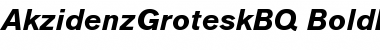 Download Akzidenz-Grotesk BQ Bold Italic Font