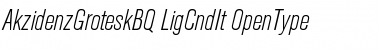 Download Akzidenz-Grotesk BQ Light Condensed Italic Font