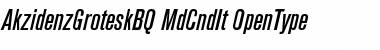 Download Akzidenz-Grotesk BQ Medium Condensed Italic Font