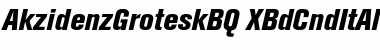 Download Akzidenz-Grotesk BQ Extra Bold Condensed Italic Alt Font