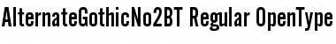 Download Alternate Gothic No.2 Font