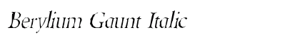 Berylium Gaunt Italic preview
