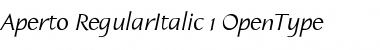 Download Aperto RegularItalic Font