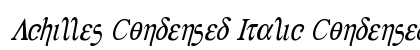 Achilles Condensed Italic Condensed Italic