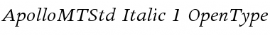 Download Apollo MT Std Italic Font