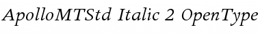 Download Apollo MT Std Italic Font