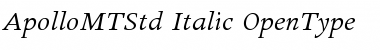 Download Apollo MT Std Italic Font