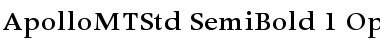 Apollo MT Std Font