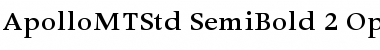 Download Apollo MT Std Semibold Font