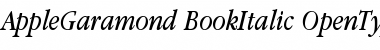 Download Apple Garamond Book Italic Font