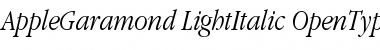Download Apple Garamond Light Italic Font
