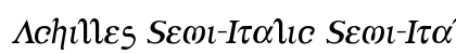 Achilles Semi-Italic Semi-Italic