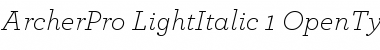 Download ArcherPro Light Italic Font