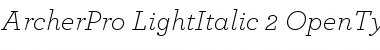 Download ArcherPro Light Italic Font