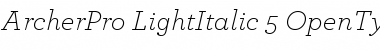 Download ArcherPro Light Italic Font