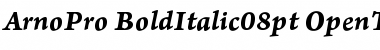 Download Arno Pro Bold Italic 08pt Font