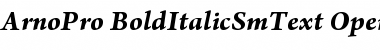 Download Arno Pro Bold Italic SmText Font