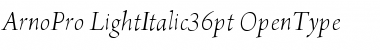 Download Arno Pro Light Italic 36pt Font