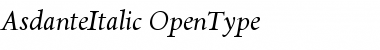 Download AsdanteItalic Font