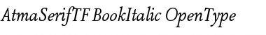 Download AtmaSerifTF-BookItalic Font