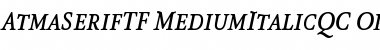 Download AtmaSerifTF-MediumItalicQC Font