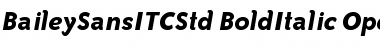 Download Bailey Sans ITC Std BoldItalic Font