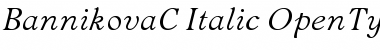 Download BannikovaC Italic Font