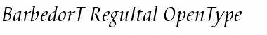 Download Barbedor T Regular Italic Font
