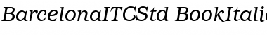 Download Barcelona ITC Std Book Italic Font