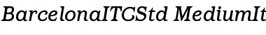 Download Barcelona ITC Std Medium Ital Font