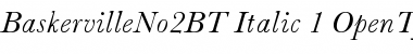 Download Baskerville No.2 Italic Font