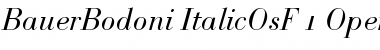 Download Bauer Bodoni Italic Oldstyle Figures Font