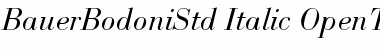 Download Bauer Bodoni Std 1 Italic Font