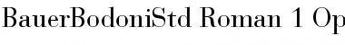 Download Bauer Bodoni Std 1 Roman Font