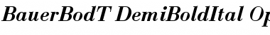 Download Bauer Bodoni T Demi Bold Italic Font