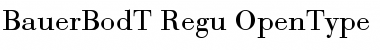 Download Bauer Bodoni T Regular Font