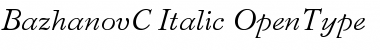 Download BazhanovC Italic Font