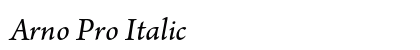 Arno Pro Italic Preview