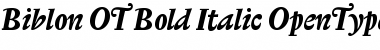 Download Biblon OT Bold Italic Font