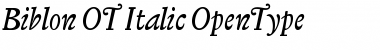 Download Biblon OT Italic Font