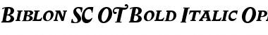 Download Biblon SC OT Bold Italic Font