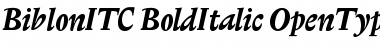 Download Biblon ITC Bold Italic Font