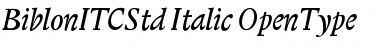 Download Biblon ITC Std Italic Font