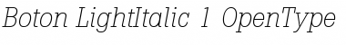 Download Boton Light Italic Font