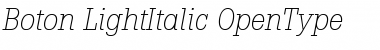 Download Boton Light Italic Font