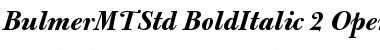 Download Bulmer MT Std Bold Italic Font