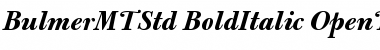 Download Bulmer MT Std Bold Italic Font