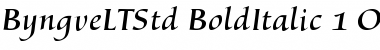 Download Byngve LT Std Bold Italic Font