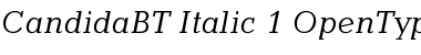 Download Candida Italic Font